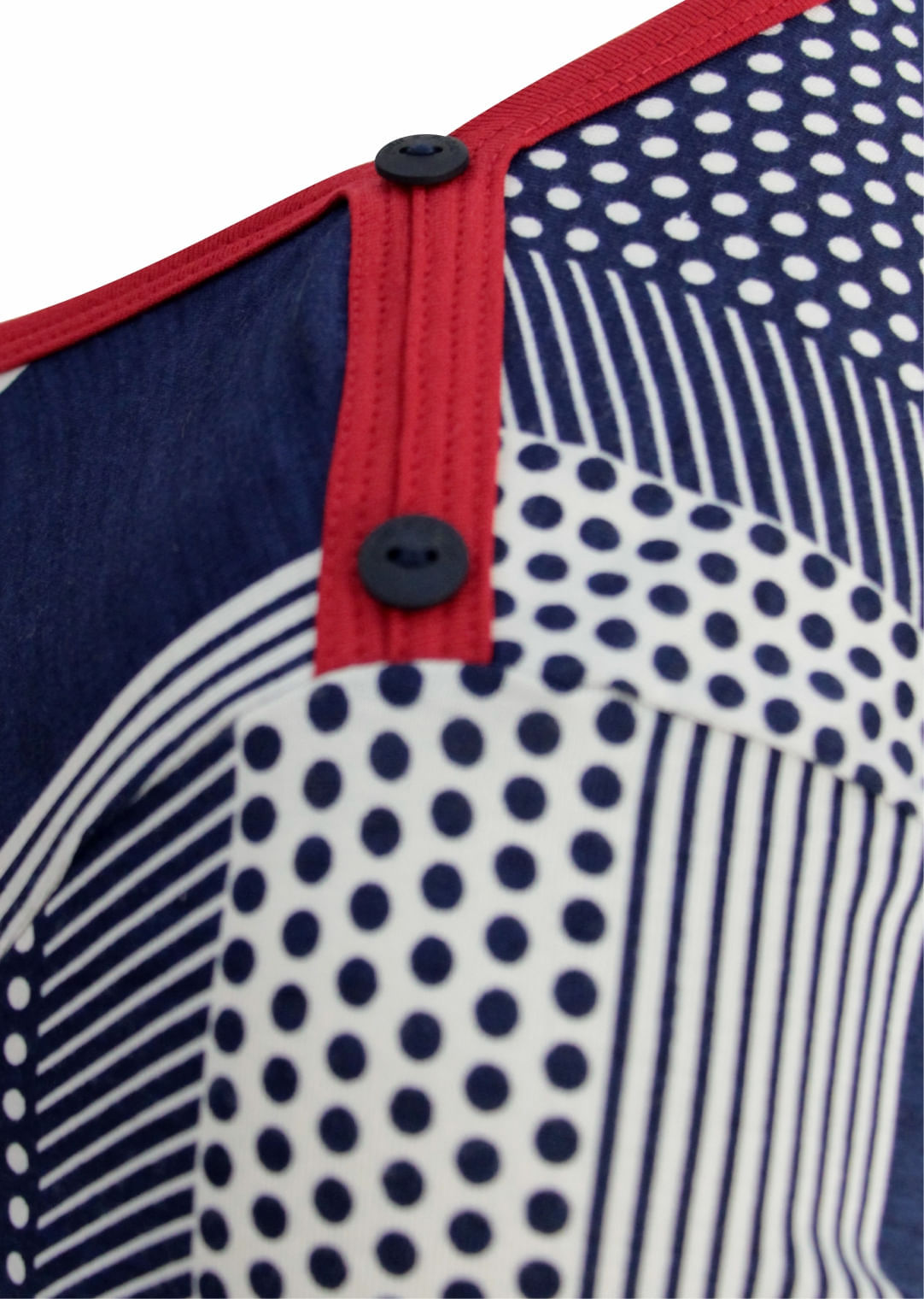 Vestido Estampado m/c Azul Marinho | Pau a Pique