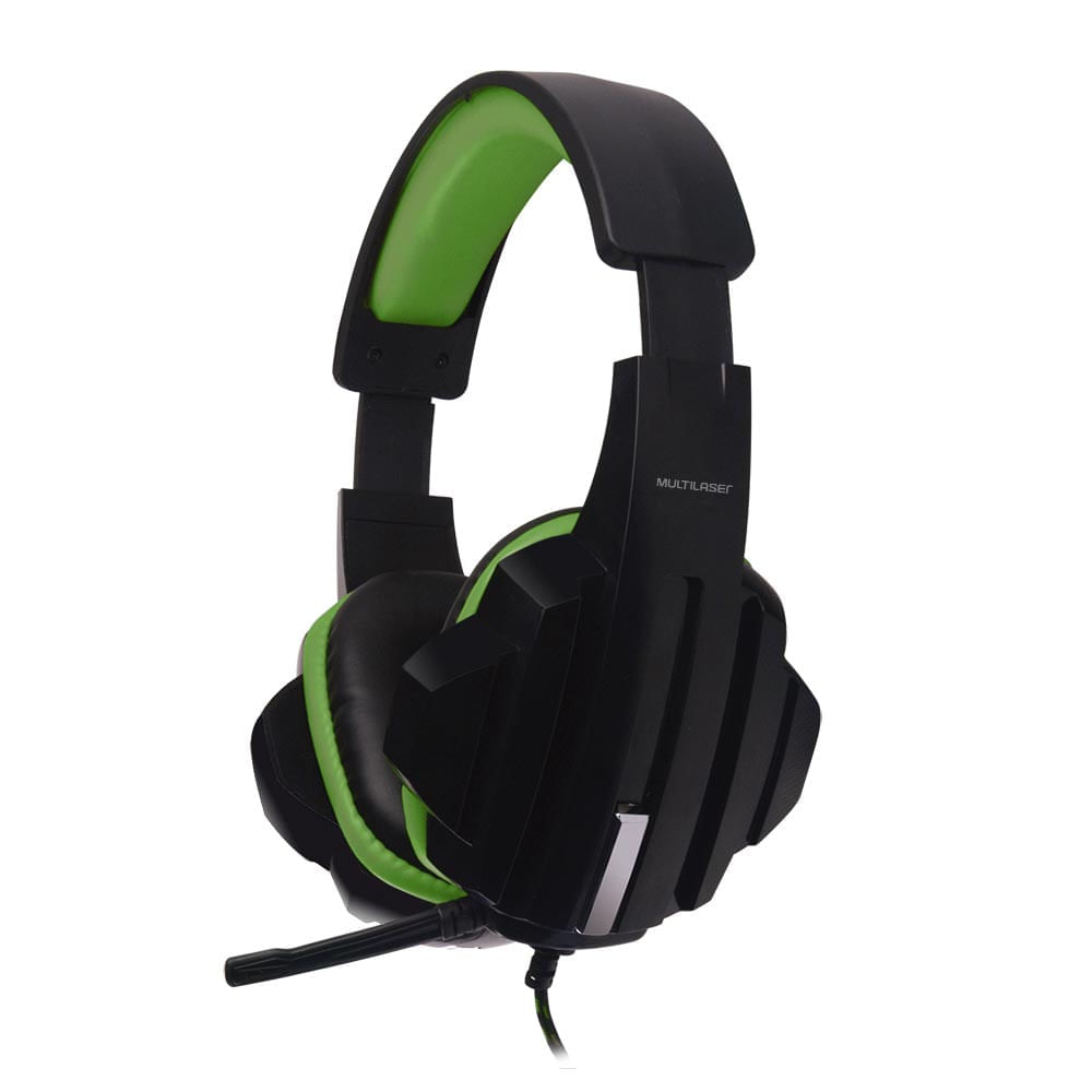 Headset Gamer Multilaser P2 Preto/Verde - PH123X [Reembalado]